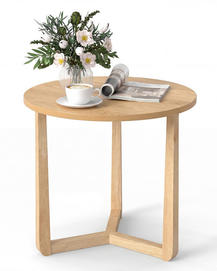 Table d'appoint de canapé Giantex 22,5 po avec pieds en bois pour salon et chambre à coucher