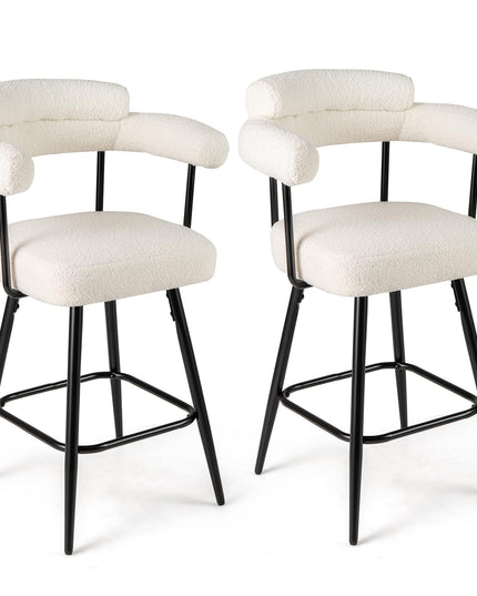 Giantex Swivel Bar Stools Set of 2/4 with Metal Legs & Footrest for Kitchen Island