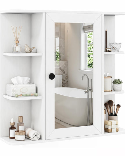 Giantex Wall Mounted Bathroom Medicine Cabinet with Mirror & Shelves