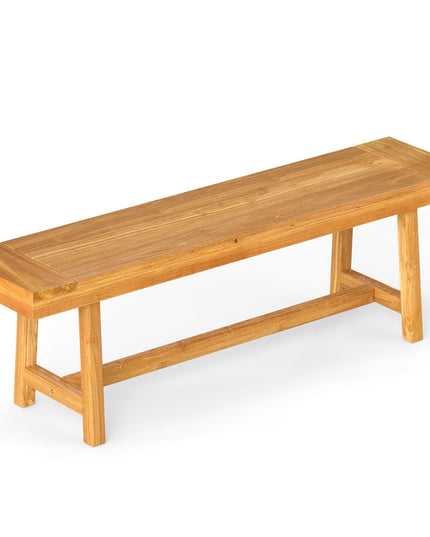 Banc de jardin Giantex en teck de 63 pouces pour 3 personnes (1/2)