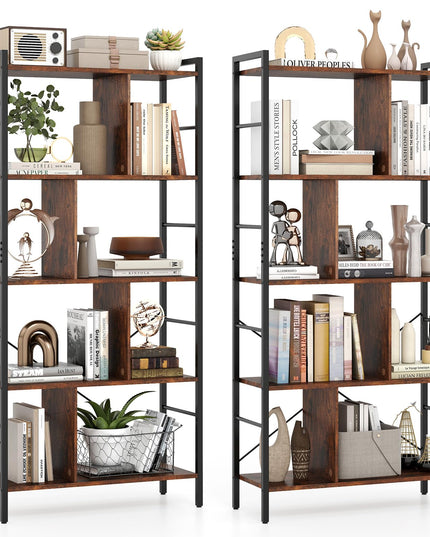 Giantex 61" Industrial Bookcase w/Metal Frame for Living Room