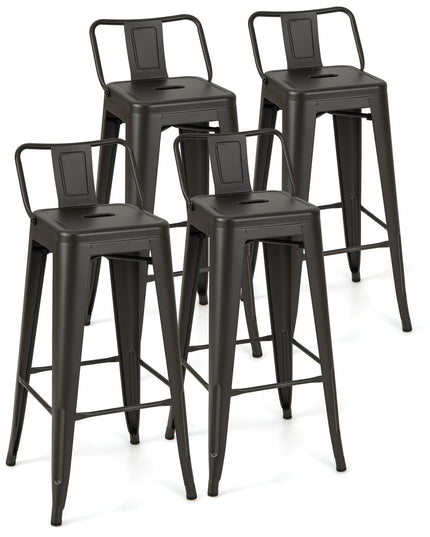 Giantex Metal Bar Stools Set of 4 for Kitchen Island