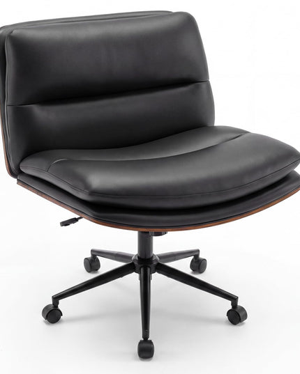 Giantex Armless Office Chair with Wheels for Home Office & Bedroom