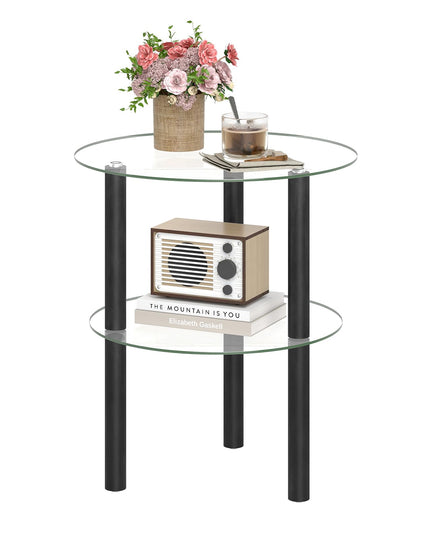 Giantex Round End Table for Living Room Bedroom Home Office