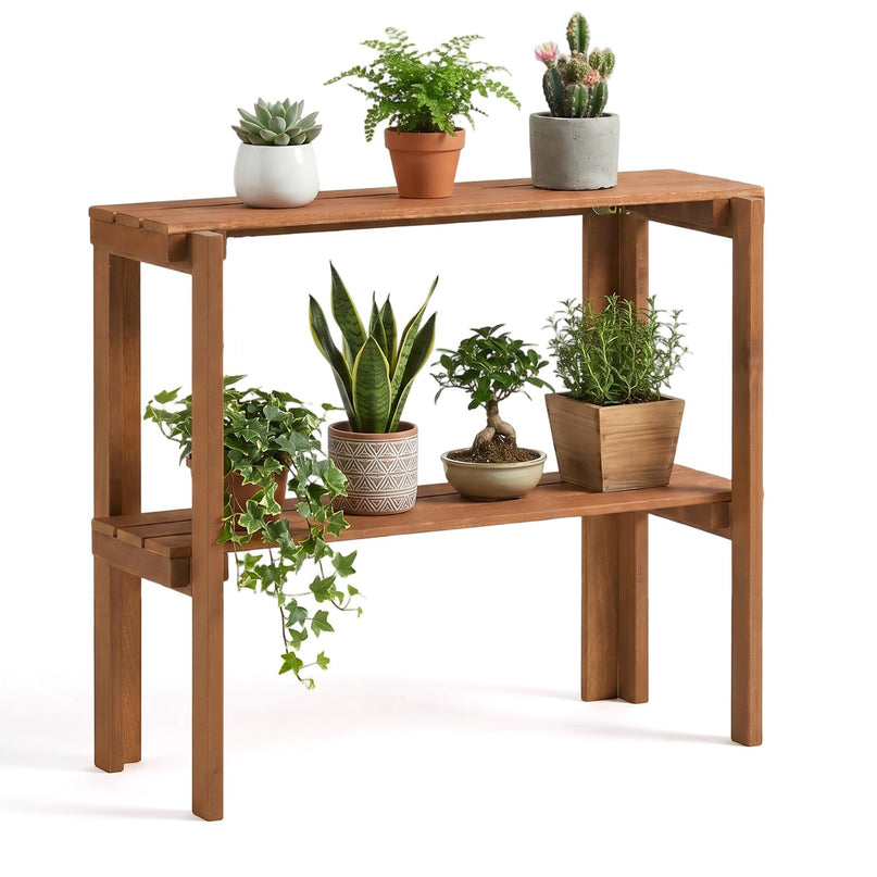Giantex Foldable Plant Shelf for Garden Patio Balcony