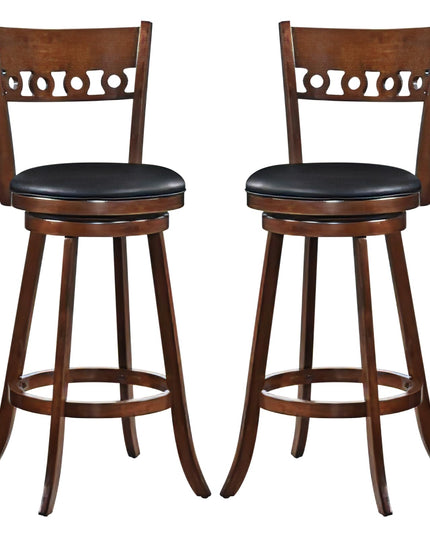 Giantex Swivel Bar Stools, Counter Height Bar Chairs with Back