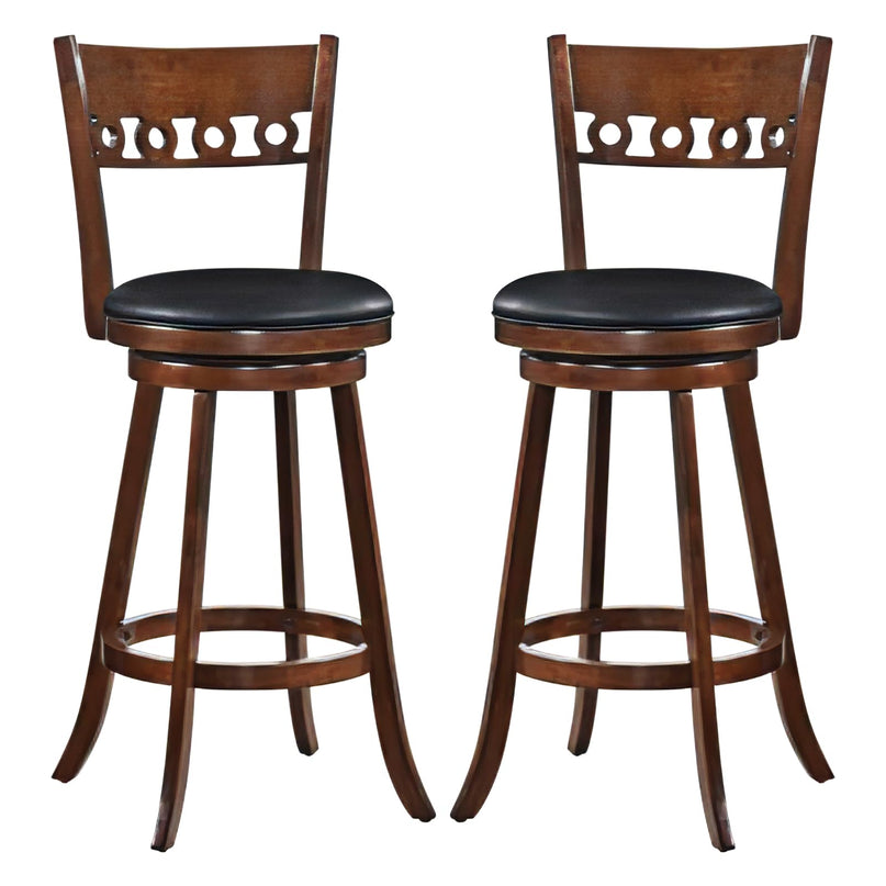 Giantex Swivel Bar Stools, Counter Height Bar Chairs with Back