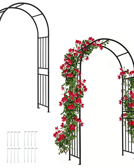 Giantex 86'' Garden Arch Outdoor Metal Arbor Trellis