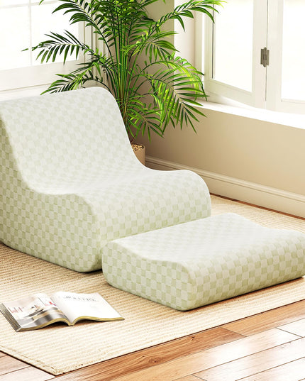 Giantex Bean Bag Chair with Ottoman for Living Room