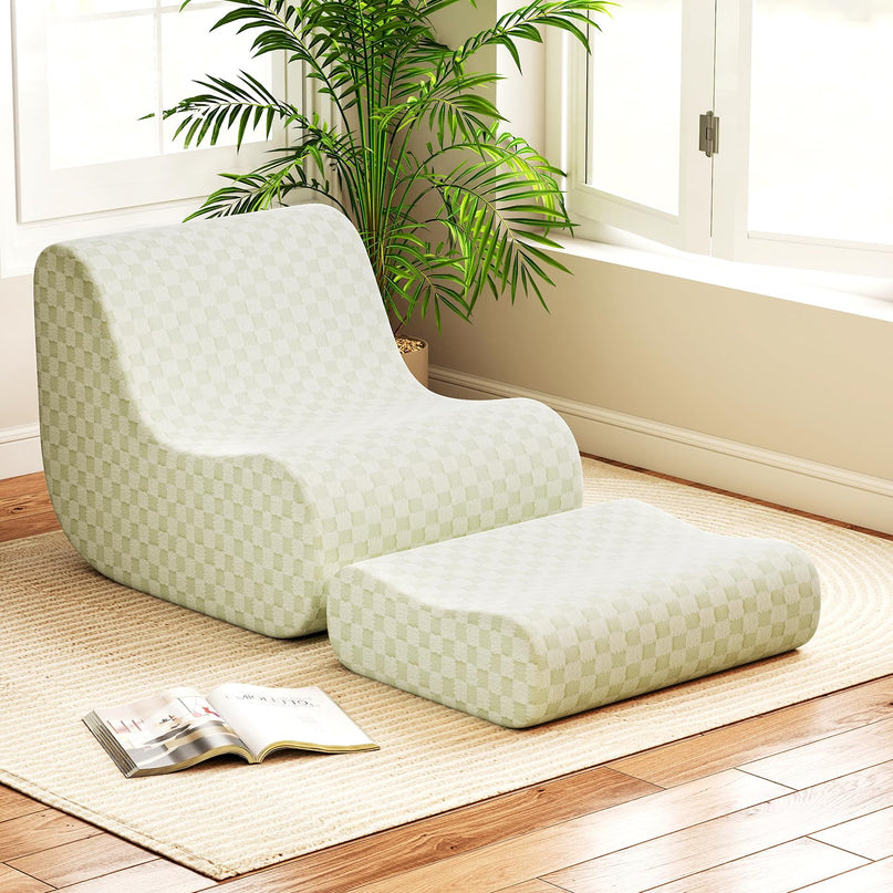 Giantex Bean Bag Chair with Ottoman for Living Room