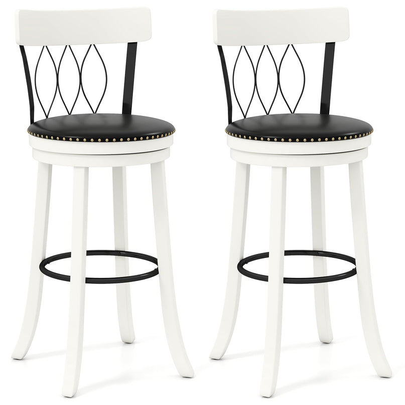 Giantex Bar Stools Set of 2/4 with Footrest for Kitchen Island & Pub