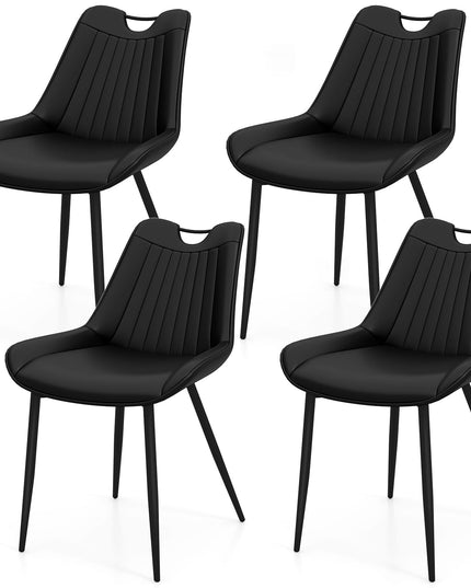 Giantex Dining Chair Set of 4 with Metal Legs for Living Room