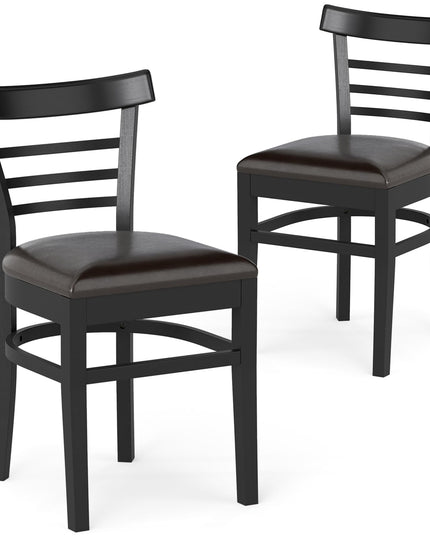 Giantex Wooden Dining Chairs Set of 2/4 w/Rubber Wood Legs
