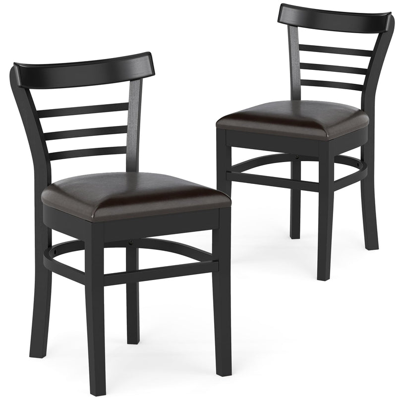 Giantex Wooden Dining Chairs Set of 2/4 w/Rubber Wood Legs