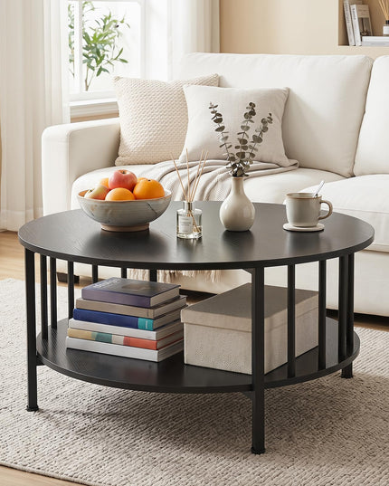 Giantex 32.5" Farmhouse Round Coffee Table