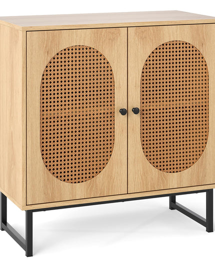 Giantex Small PE Rattan Buffet Cabinet with Storage for Kitchen