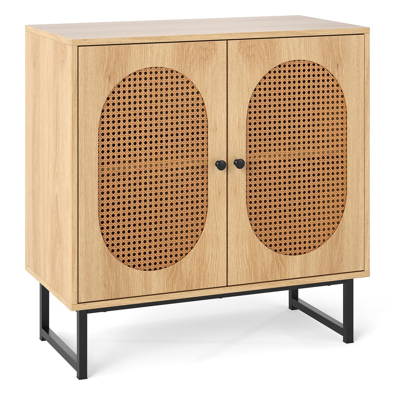 Giantex Small PE Rattan Buffet Cabinet with Storage for Kitchen