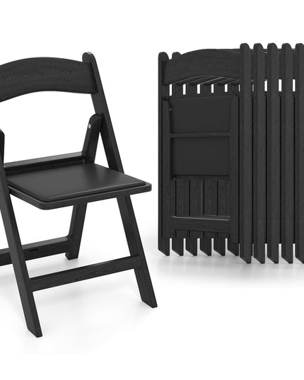 Chaises d'événement portables en résine Giantex avec siège rembourré
