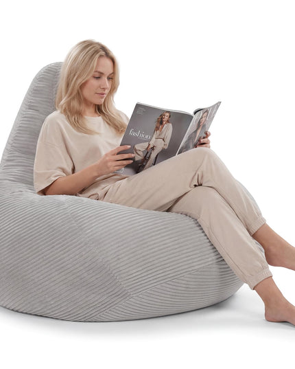 Giantex Bean Bag Chair for Adults with Skin-Friendly Corduroy Cover & Soft Sponge Filling