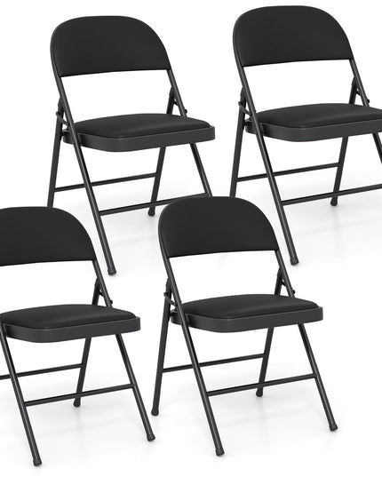 Giantex Folding Chair with Metal Frame for Indoor Outdoor Events