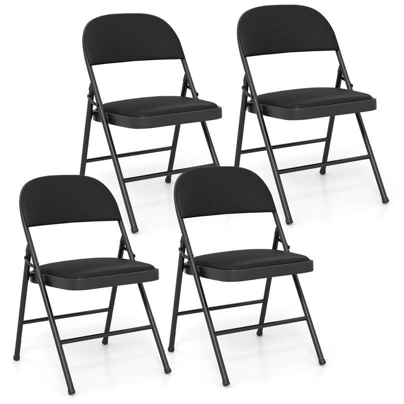 Giantex Folding Chair with Metal Frame for Indoor Outdoor Events