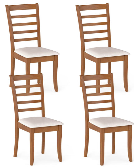 Giantex Wooden Dining Chair Set of 2/4 for Living Room Restaurant