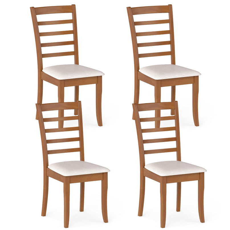 Giantex Wooden Dining Chair Set of 2/4 for Living Room Restaurant