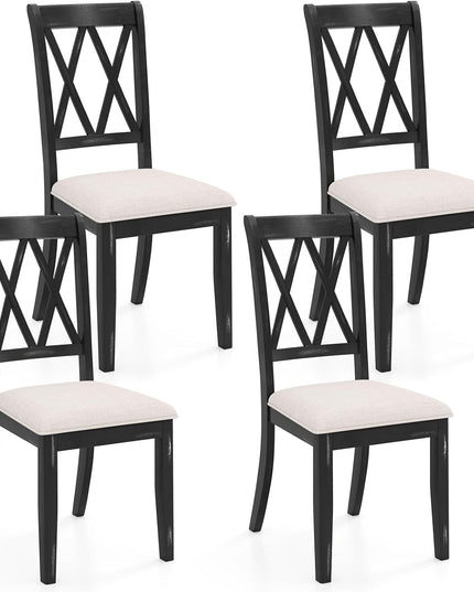 Giantex Wooden Dining Chairs Set of 2/4 for Living Dining Room