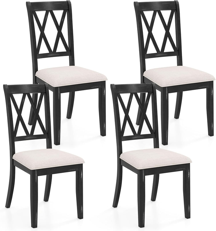 Giantex Wooden Dining Chairs Set of 2/4 for Living Dining Room
