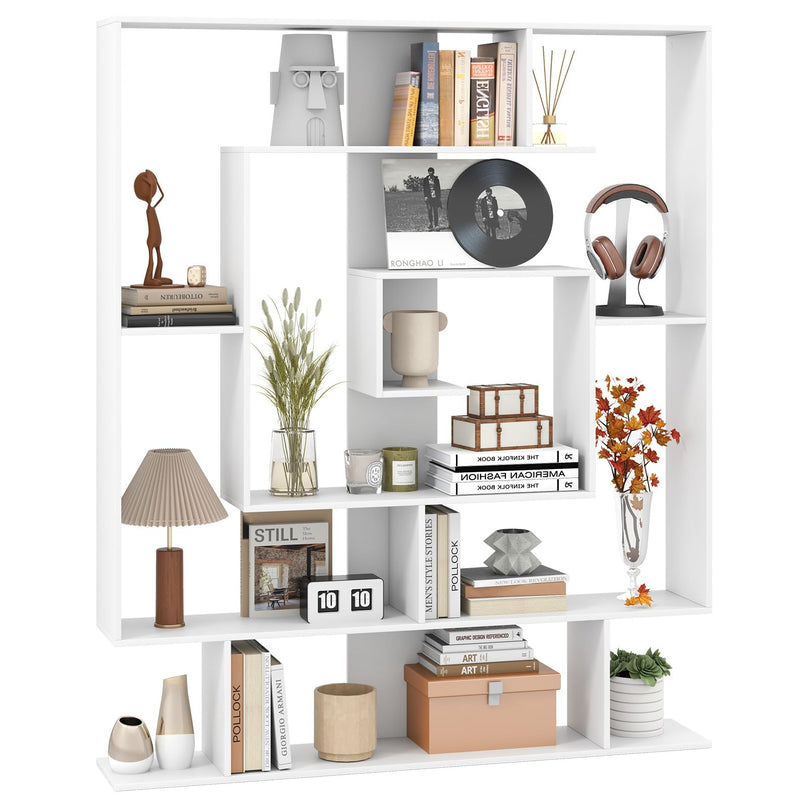 Giantex 7 Tier Geometric Bookshelf with Open Shelves