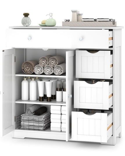Giantex Freestanding Bathroom Floor Storage Cabinet