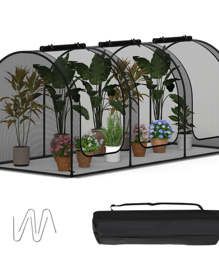 Giantex Large Portable Plant Protection Tent w/ 2/3 Roll-up Zippered Doors & Carrying Bag