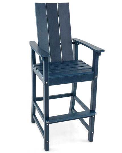 Giantex 52” Tall Adirondack Chair, HDPE Outdoor Bar Stool with Ergonomic Backrest