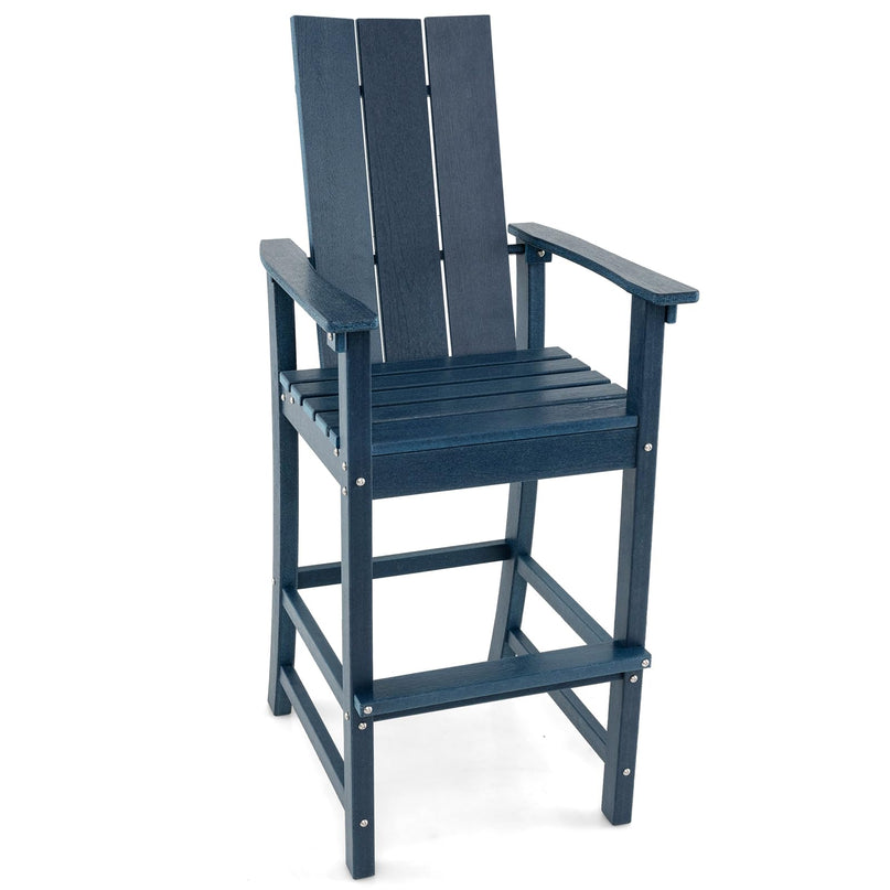 Giantex 52” Tall Adirondack Chair, HDPE Outdoor Bar Stool with Ergonomic Backrest