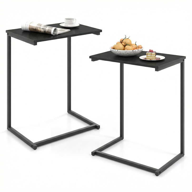 Giantex 26.5"  C Shaped End Table for Living Room