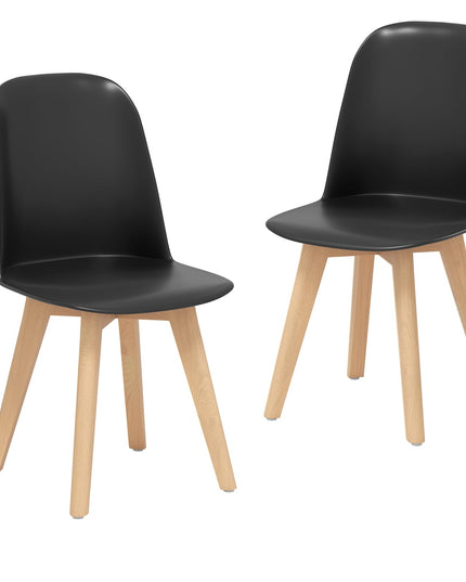 Giantex Modern Dining Chairs Set of 2/4 w/Solid Beech Wood Legs