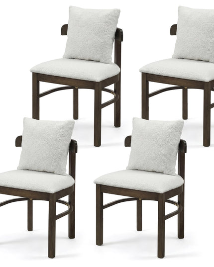 Giantex Upholstered Kitchen Chairs w/Removable Pillow