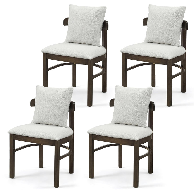 Giantex Chaises de cuisine rembourrées avec oreiller amovible