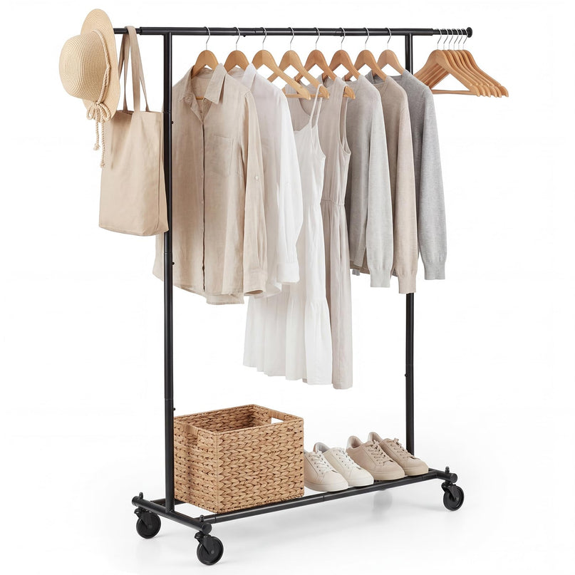 Giantex Heavy-Duty Rolling Clothing Rack for Hanging Clothes