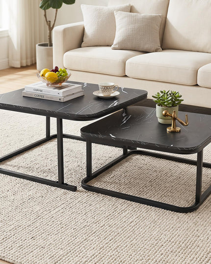 Giantex Nesting Coffee Table Set of 2 for Living Room