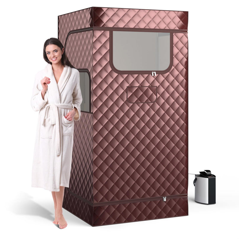 Giantex Portable Steam Sauna, Full Body Sauna Box with 3L Steam Generator, Remote Control