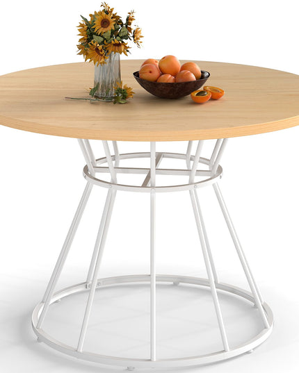 Giantex 47" Farmhouse Kitchen Table with Sturdy Metal Frame