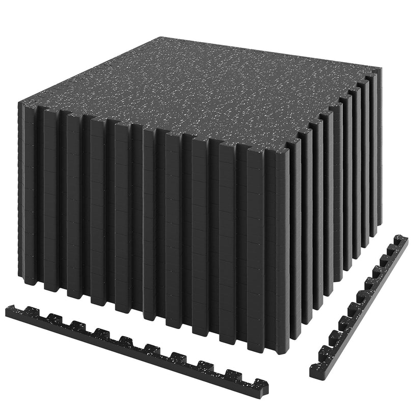 Giantex 12/24Pack Interlocking Rubber Gym Floor Mats