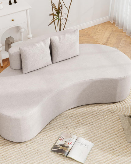 Giantex 78.5" Sofa Couch with 2 Cozy Pillows for Living Room