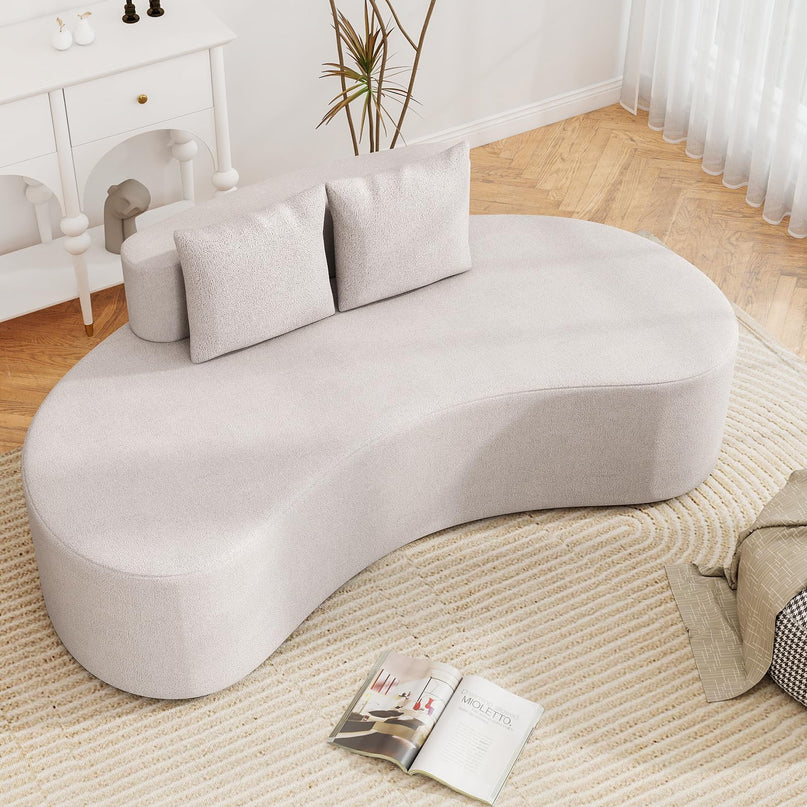 Giantex 78.5" Sofa Couch with 2 Cozy Pillows for Living Room