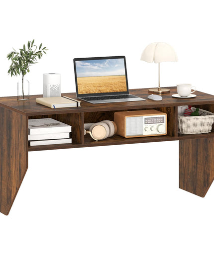 Bureau informatique mural Giantex avec 3 compartiments de rangement
