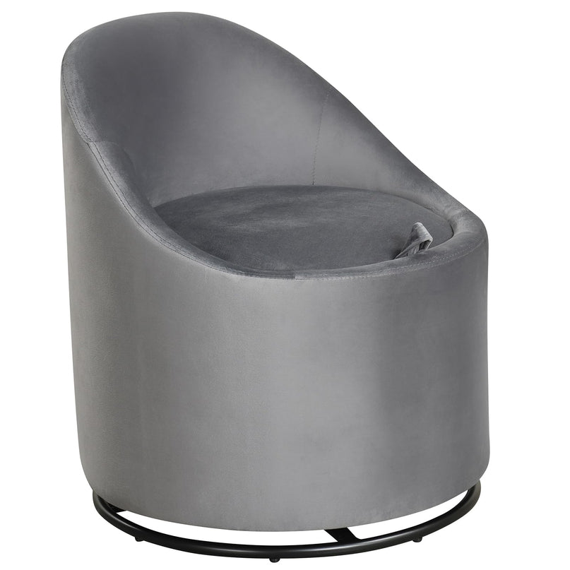 Giantex Swivel Accent Chair with Storage for Bedroom