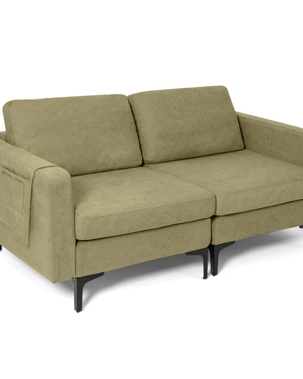 Giantex 2-Seat Sofa Couch, 66" L Modern Loveseat