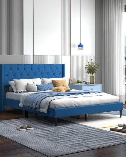 Giantex Platform Bed Frame with Wingback