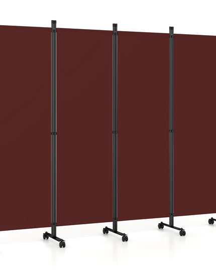 Giantex 4 Panel Folding Room Divider with Wheels